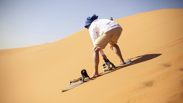 Dsert tours from Marrakech - sand surfing