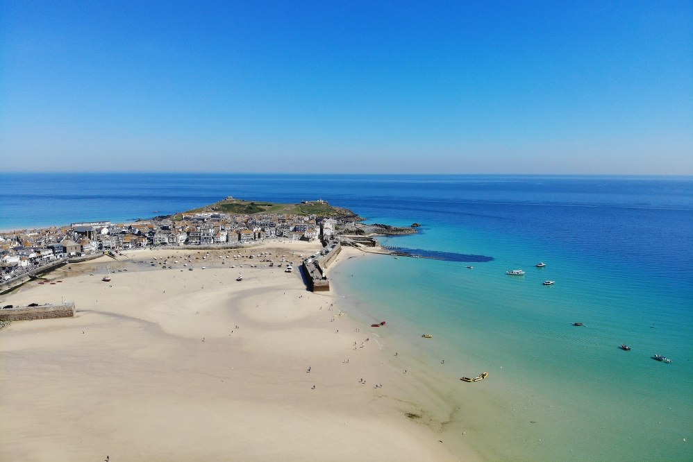 beach in St. Ives in Cornwall