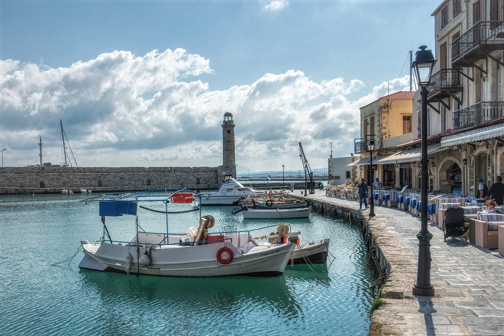 Port of Rethymno in Crete
