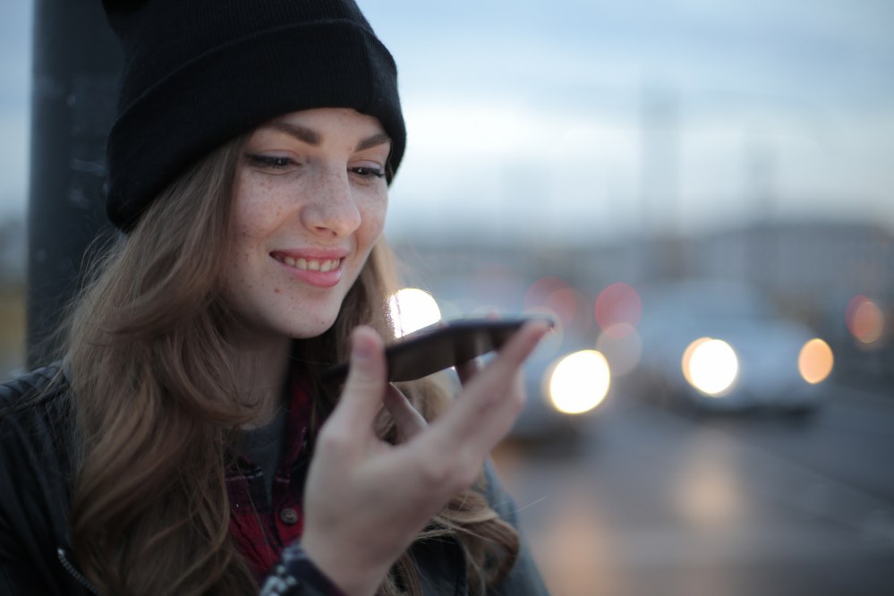 woman on mobile phone