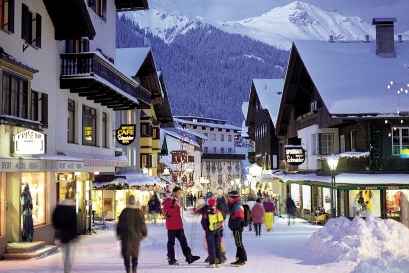 Austrian ski town centre
