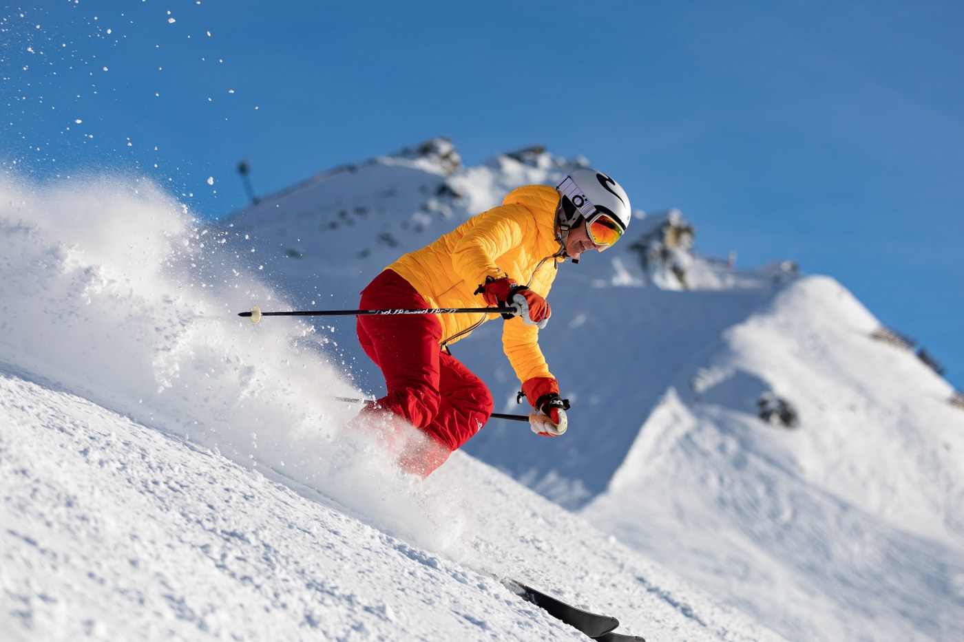 solo skier in the ziller Valley - solo ski holidays over 60s