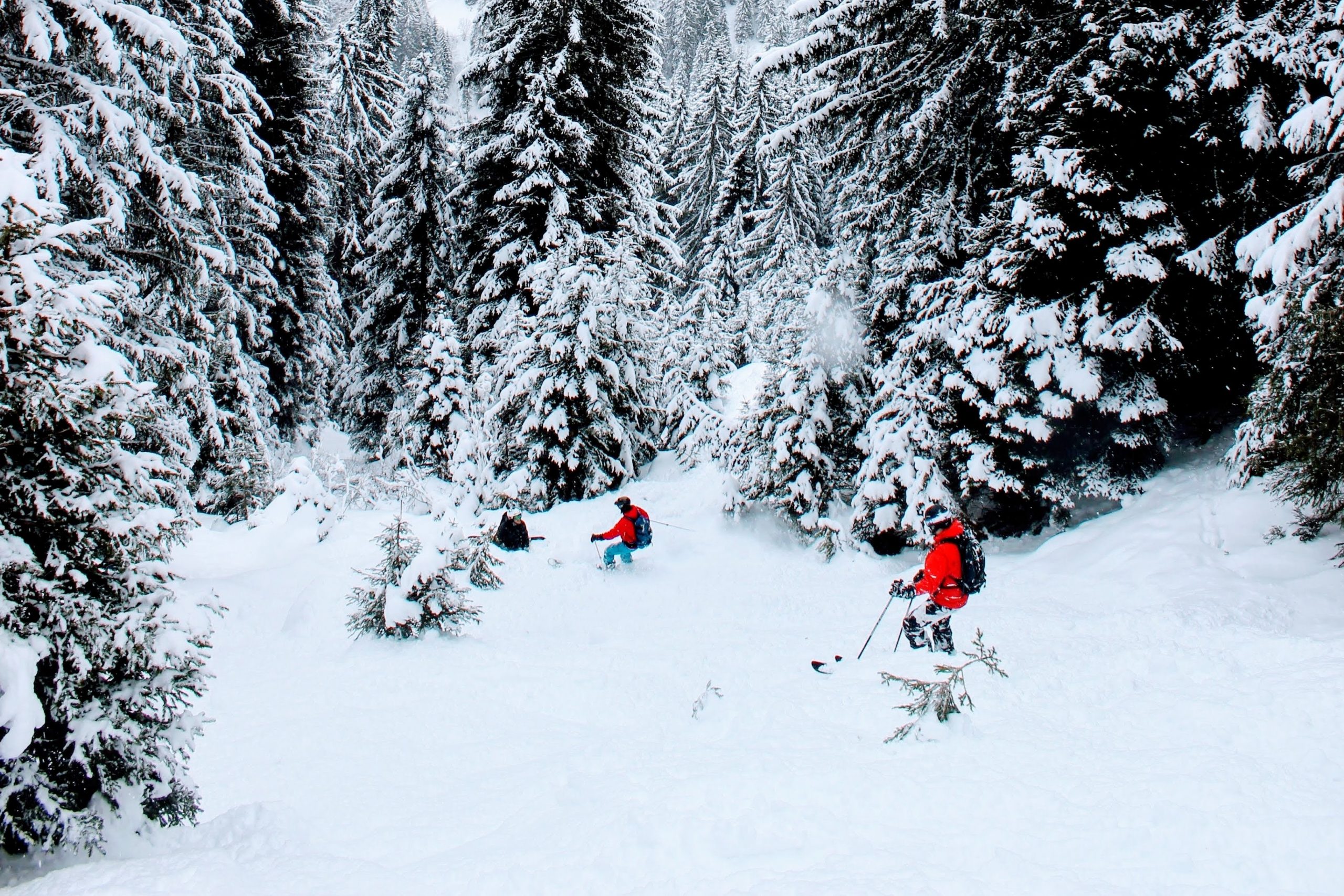 skiing off piste in St. Anton