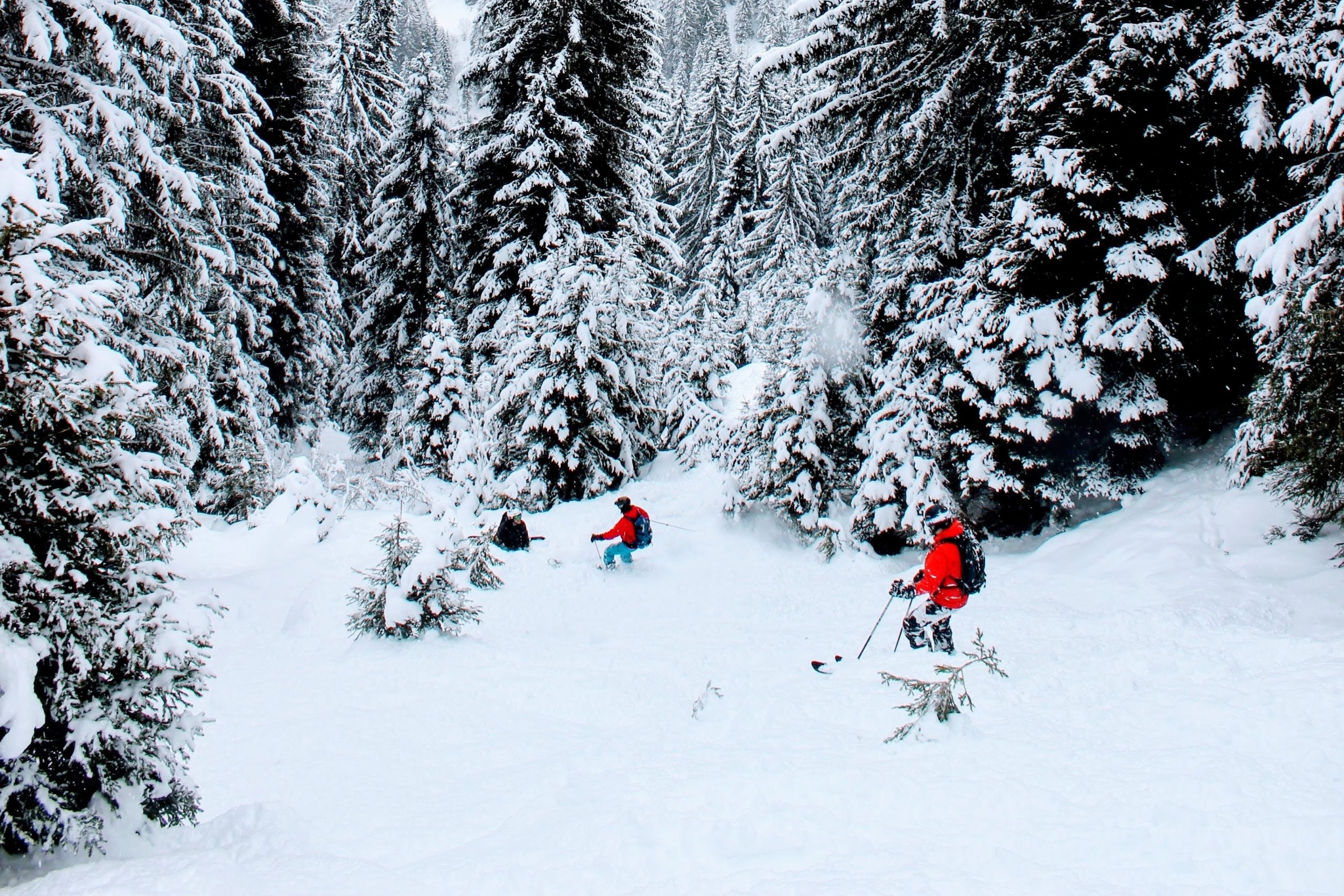 skiing off piste in St. Anton 