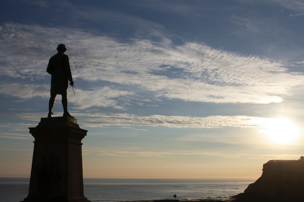 Captain Cook statue in Whitby